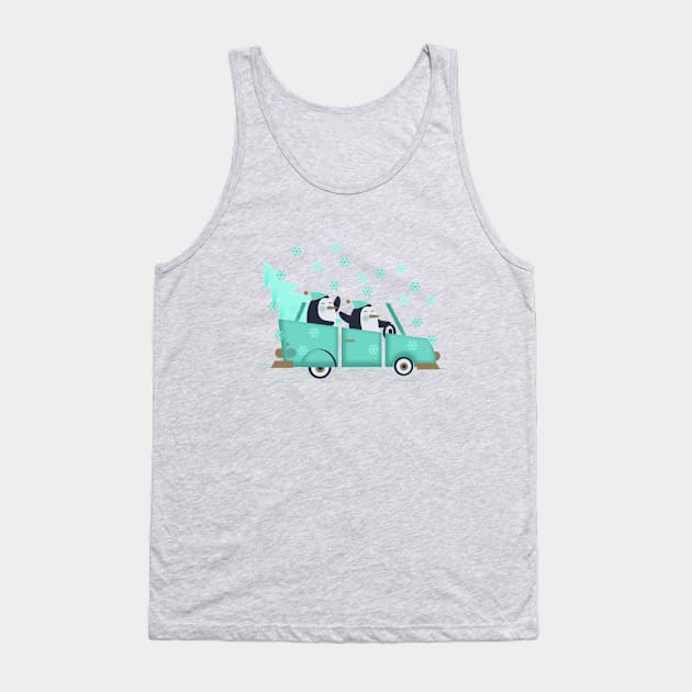 Tree shopping penguins Tank Top by richhwalsh